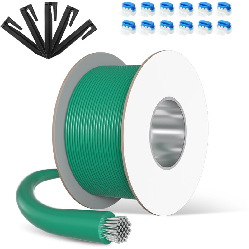 foto del prodotto swanew 100 m cavo perimetrale per rasaerba robotizzati picchetti connettore cavo