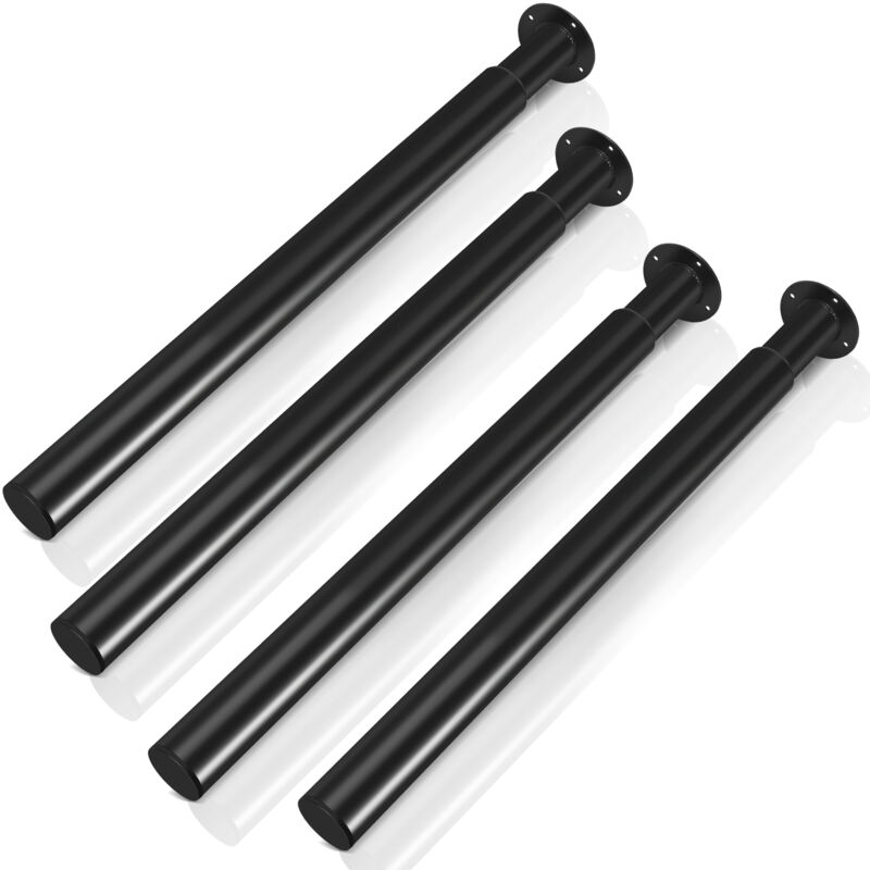 foto del prodotto swanew 12pcs mobili piedi metallo regolabile 700 1100mm altezza regolabile nero