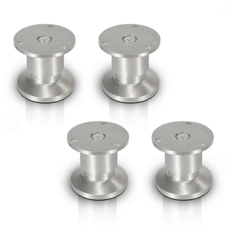 foto del prodotto swanew 12pcs mobili piedi piedi regolabili lega di alluminio 150 mm piede regolabile argento