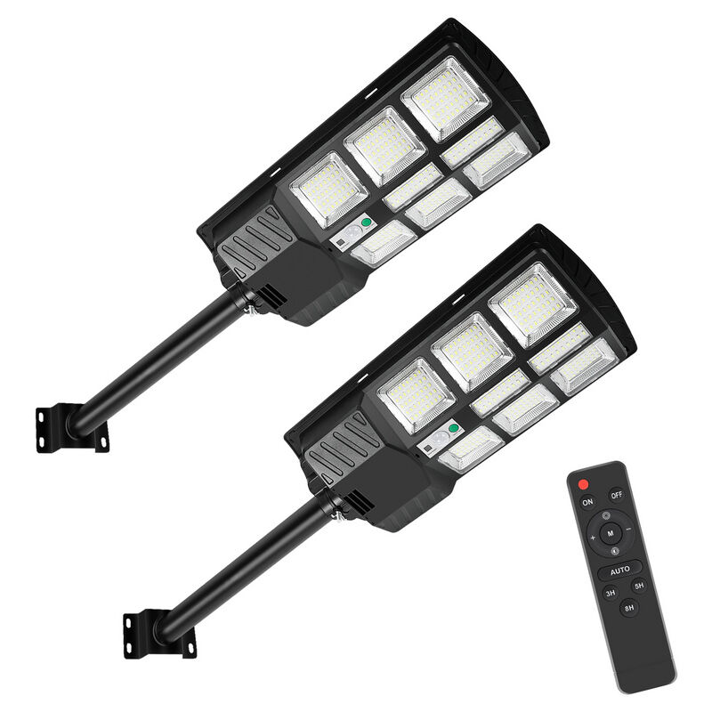 foto del prodotto swanew 2 pcs luci solari da 300 w con sensore di movimento e modalit remota, luci solari da esterno da 600 lm