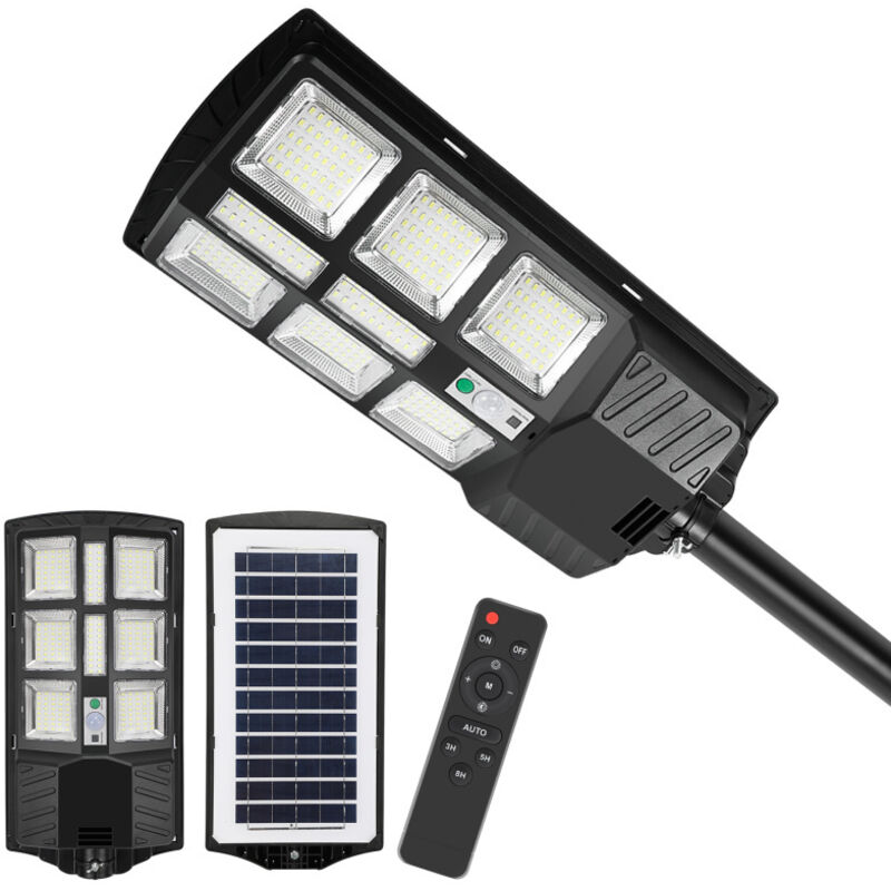 foto del prodotto swanew 2 pcs luci solari da 300 w con sensore di movimento e modalit remota, luci solari da esterno da 600 lm