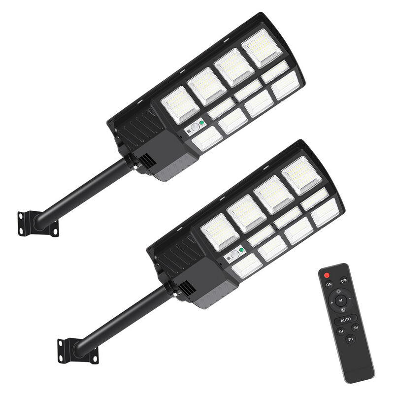 foto del prodotto swanew 2 pcs luci solari da 400 w con sensore di movimento e modalit remota, luci solari da esterno da 600 lm