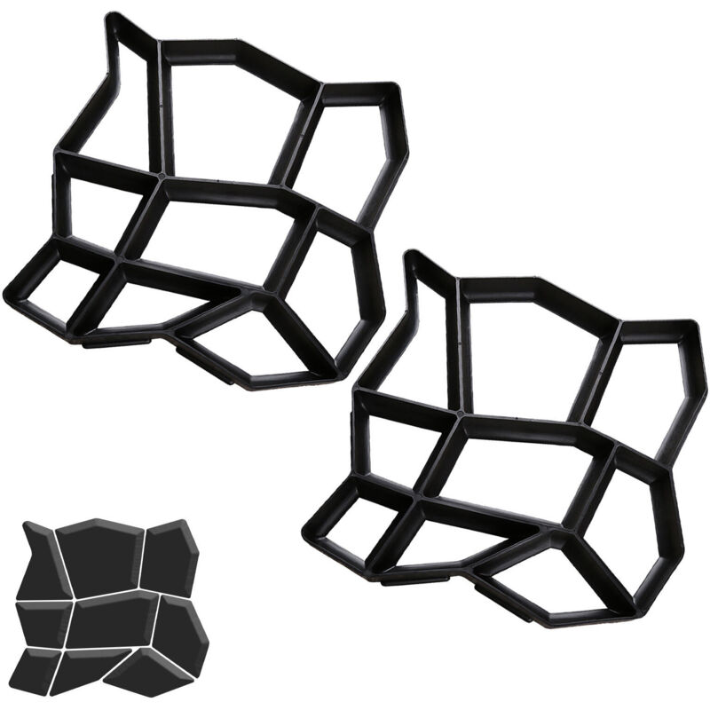 foto del prodotto swanew 2 pezzi stampi per cemento 43x43x4cm, lastre di pavimentazione, fattoria, giardino, giardino, decorazione del giardino, sentiero, fai da te,