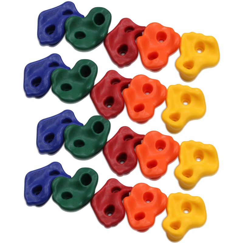 foto del prodotto swanew 20 pezzi prese per arrampicata prese in pe per arrampicata multicolore prese per arrampicata grandi per l esterno per torre gioco