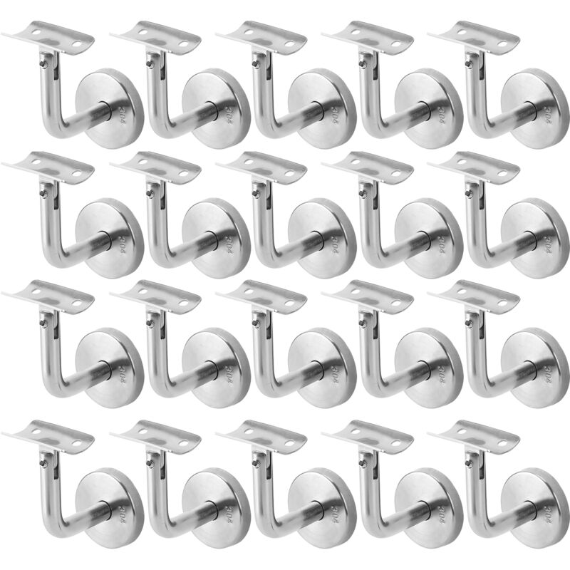 foto del prodotto swanew 20pcs supporto corrimano acciaio inox 304 vite fissa gomito supporto corrimano barra per corridoi scale interne ed esterne