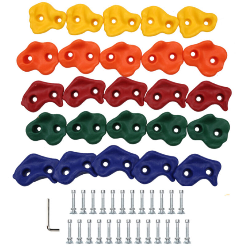 foto del prodotto swanew 25 pezzi prese per arrampicata prese in pe per arrampicata multicolore prese per arrampicata grandi per l esterno per torre gioco