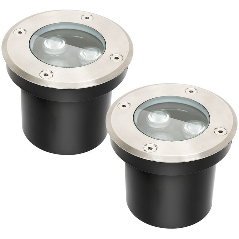 foto del prodotto swanew 2x 3w faretto da terra ip67 faretto da incasso a pavimento con luce a led faretto da pavimento a terra