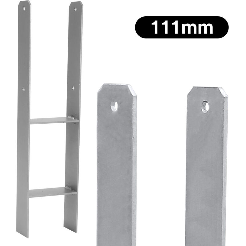 foto del prodotto swanew 2x ancoraggi a h supporto per palo ancoraggio per palo staffa per palo trave 600 mm base per palo