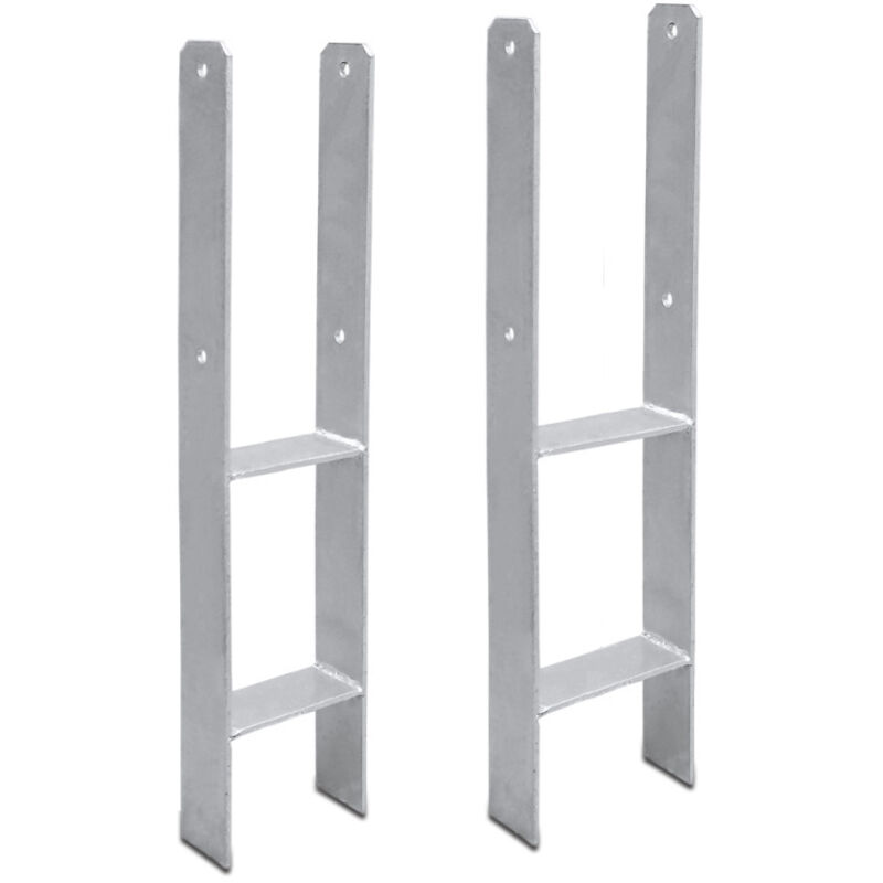 foto del prodotto swanew 2x ancoraggio ad h per carport. case su palafitte per un supporto stabile supporto per carport di lunga durata ancoraggio per palo incassato