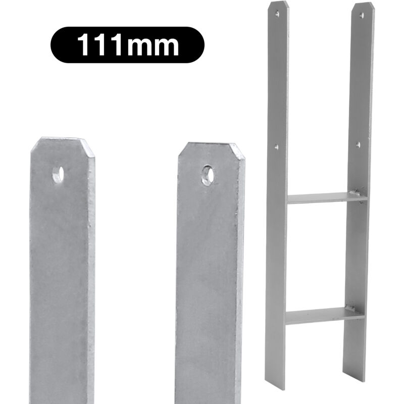 foto del prodotto swanew 2x ancoraggio ad h supporto per palo ancoraggio per palo presa a terra ancoraggio per palo presa a terra 111 mm