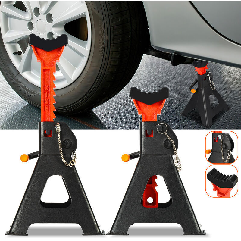 foto del prodotto swanew 2x cavalletti per cric 3t pieghevoli e regolabili per suv van caravan