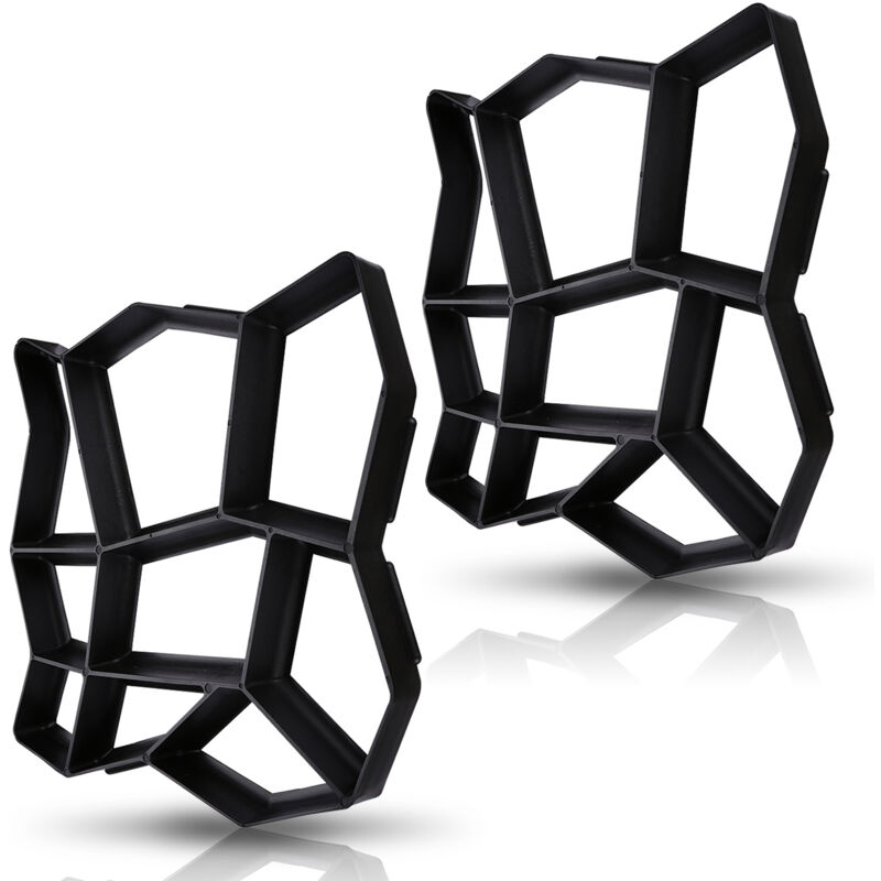 foto del prodotto swanew 2x modello di pavimentazione professionale di plastica diy della muffa della pavimentazione della muffa del calcestruzzo