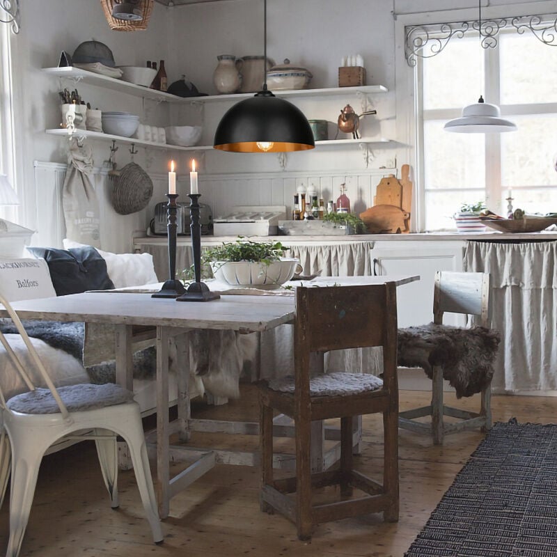 foto del prodotto swanew 2x paralume a sospensione illuminazione industriale lampada a sospensione luce