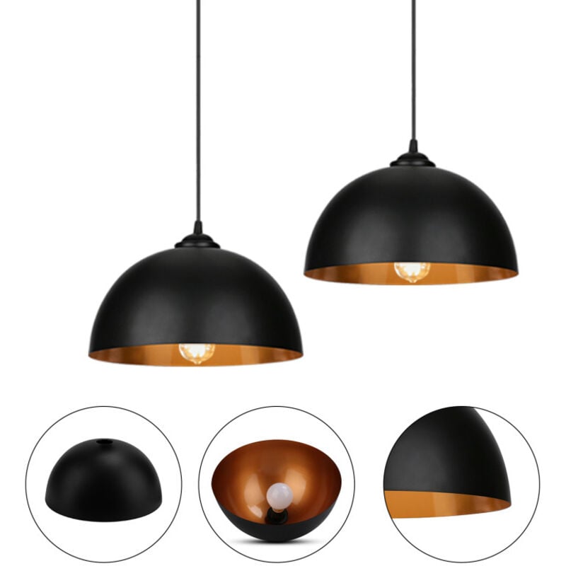 foto del prodotto swanew 2x paralume della lampada a sospensione lampada a sospensione retrò soffitto lampada a sospensione industriale lampada a sospensione