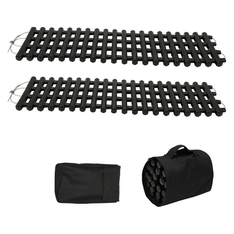 foto del prodotto swanew 2x tavole di trazione 80 cm con materiale tpr, tavole di recupero per fuoristrada autovetture pickup suv motorhome, coppia di tappetini di