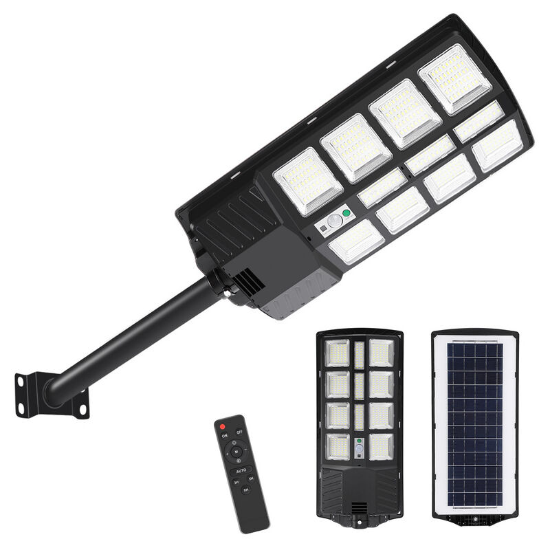 foto del prodotto swanew 3 pcs luci solari da 400 w con sensore di movimento e modalit remota, luci solari da esterno da 600 lm