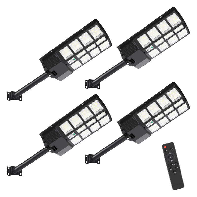 foto del prodotto swanew 4 pcs luci solari da 400 w con sensore di movimento e modalit remota, luci solari da esterno da 600 lm