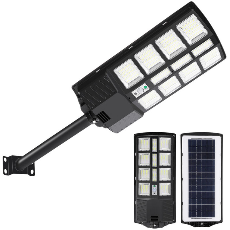 foto del prodotto swanew 4 pcs luci solari da 400 w con sensore di movimento e modalit remota, luci solari da esterno da 600 lm