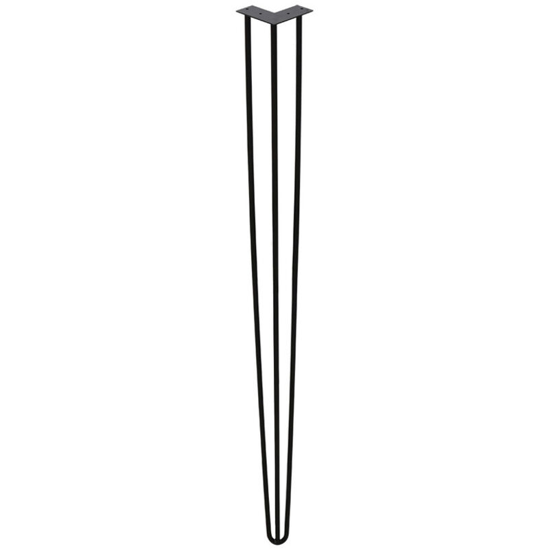 immagine 0 del prodotto swanew 4 pezzi di gambe da tavolo in metallo tavolo nero eseguono tavolo a spillo per capelli osso 12 mm. gambe a forcina in acciaio. gamba a 3 rod.