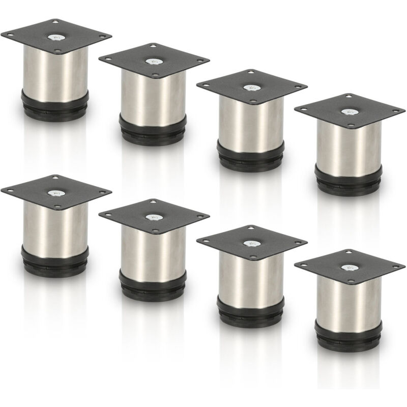 foto del prodotto swanew 4pcs mobili piedi piedi regolabili in acciaio inox 150 mm piede regolabile argento