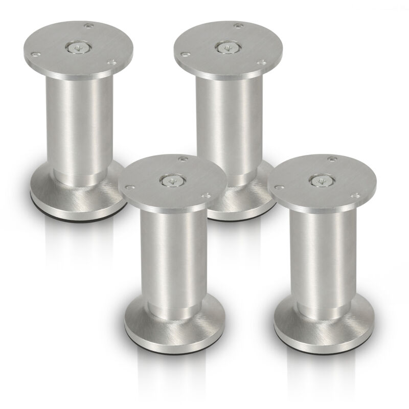 foto del prodotto swanew 4pcs mobili piedi piedi regolabili lega di alluminio 100 mm piede regolabile argento