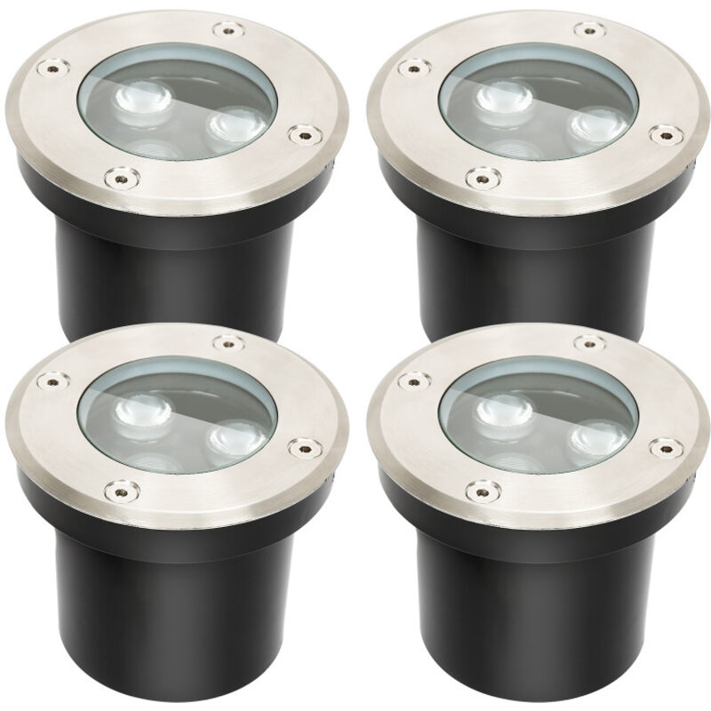 foto del prodotto swanew 4x 3w faretto da terra ip67 faretto da incasso a pavimento con luce a led faretto da pavimento a terra