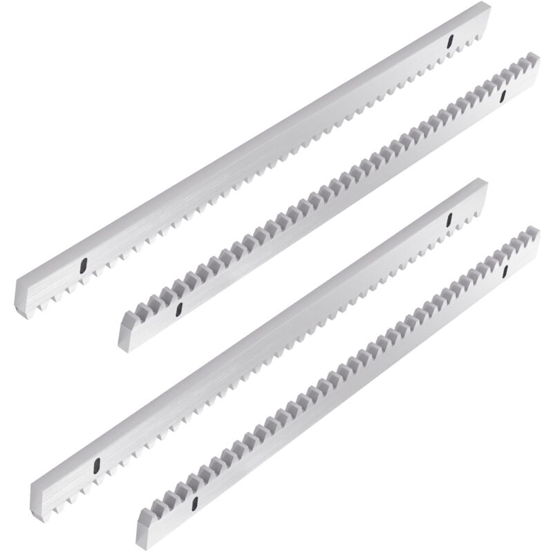 foto del prodotto swanew 4x 50 cm metro di cremagliera aggiuntiva per cancelli scorrevoli cremagliera operatore ferro 2 metri di lunghezza set 10mm universale