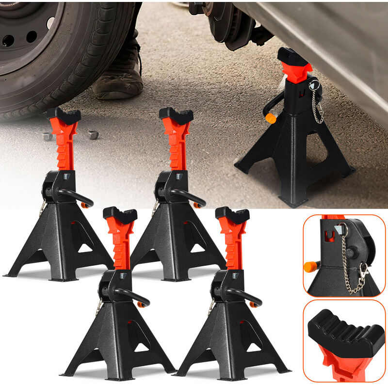 foto del prodotto swanew 4x cavalletti per cric 3t pieghevoli e regolabili per suv van caravan
