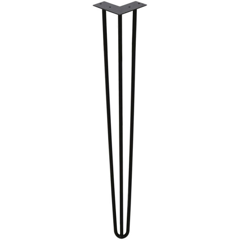 foto del prodotto swanew 4x gambe da tavolo a perno gambe da tavolo in acciaio fai da te piedini da tavolo intercambiabili gambe da tavolo 3 montanti 45cm