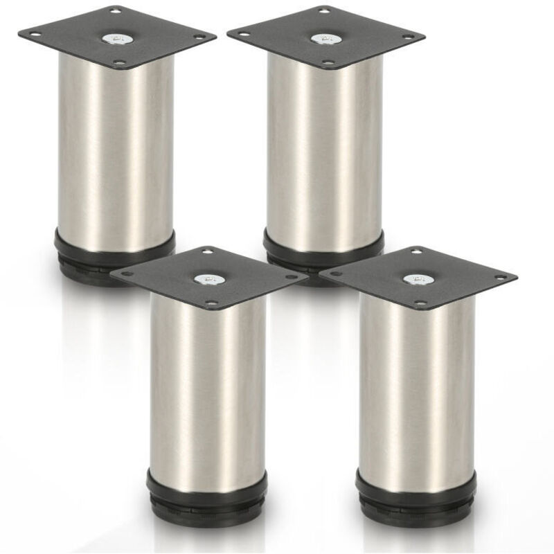 foto del prodotto swanew 4x piedini per mobili piedi regolabili piedi per divani piedi regolabili per mobili acciaio inox 200mm