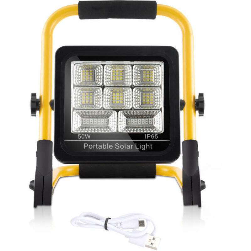 foto del prodotto swanew 50w faro led ricaricabile camping outdoor 4 modalit lampada da officina solare