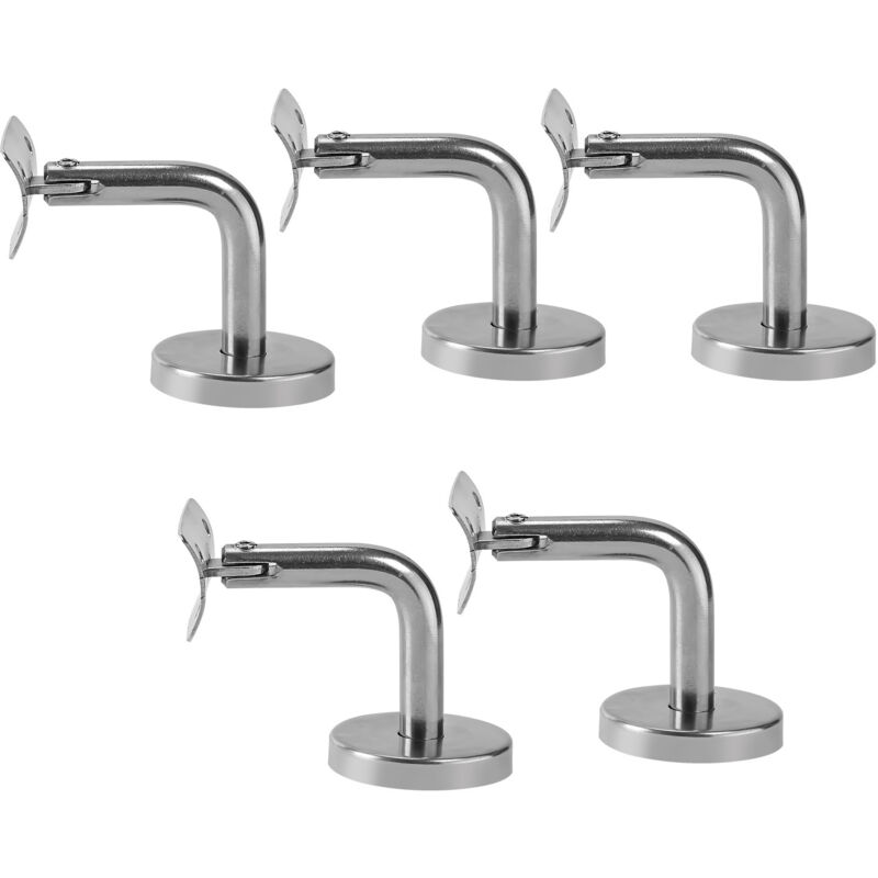 foto del prodotto swanew 5pcs supporto corrimano acciaio inox 304 vite fissa supporto corrimano curvo per scale e corridoi interni ed esterni