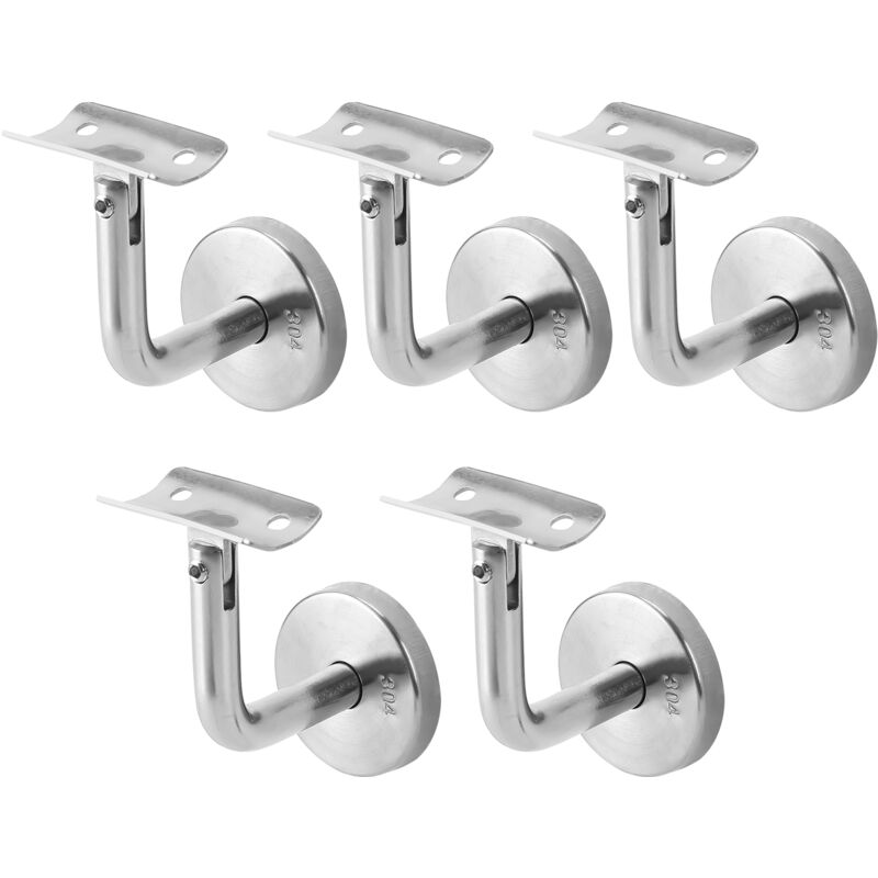 foto del prodotto swanew 5pcs supporto corrimano acciaio inox 304 vite fissa supporto corrimano curvo per scale e corridoi interni ed esterni