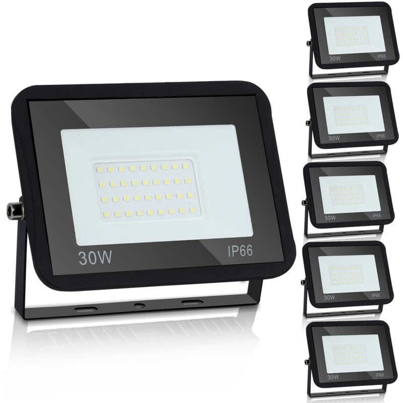 foto del prodotto swanew 5x spollight floodlight light floodlight alight alight 30w spotlights esterno lampada ip65 faseli bianchi freddi