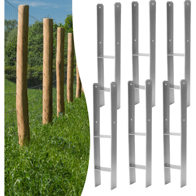 foto del prodotto swanew 6x supporto per palo ancoraggio per palo h pergola piede del palo supporto per recinzione ancoraggio 121 mm