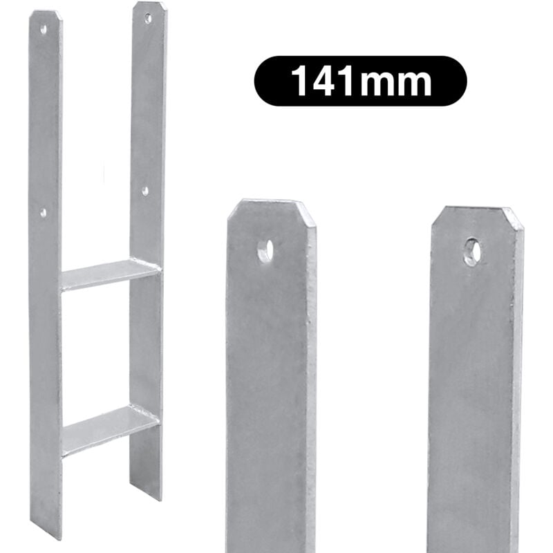 foto del prodotto swanew 6x supporto per palo ancoraggio per palo h pergola piede del palo supporto per recinzione ancoraggio 141 mm