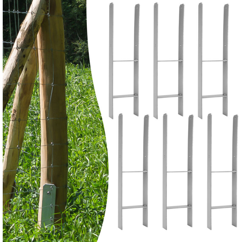 foto del prodotto swanew 6x supporto per palo ancoraggio per palo h pergola piede per palo supporto per recinzione ancoraggio 101 mm