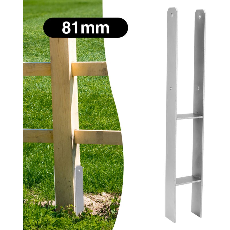 foto del prodotto swanew 6x supporto per palo ancoraggio per palo h pergola piede per palo supporto per recinzione ancoraggio 81 mm