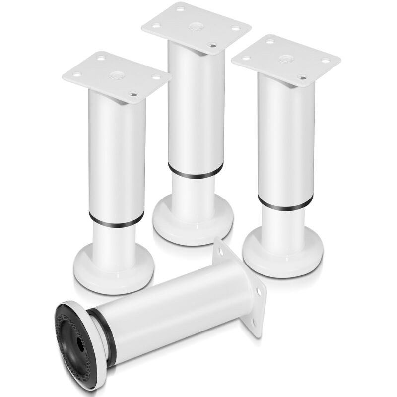 foto del prodotto swanew 8pcs mobili piedi regolabili metallo 12 18cm piede regolabile bianco