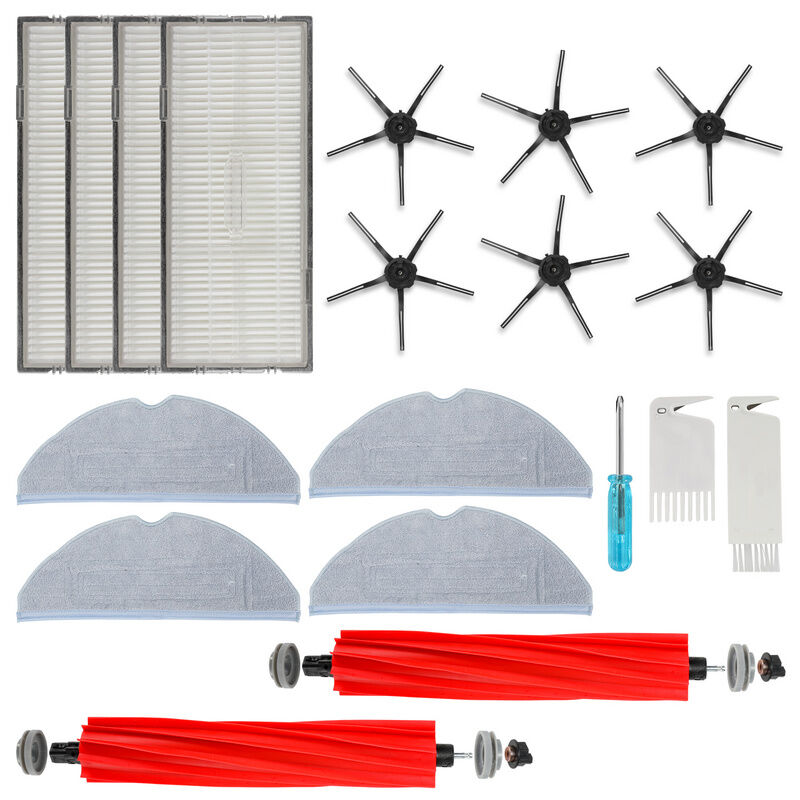 foto del prodotto swanew accessori di ricambio per roborock s7 ultra spazzola principale rullo inferiore mop pads panni bianchi filtri hepa spazzole
