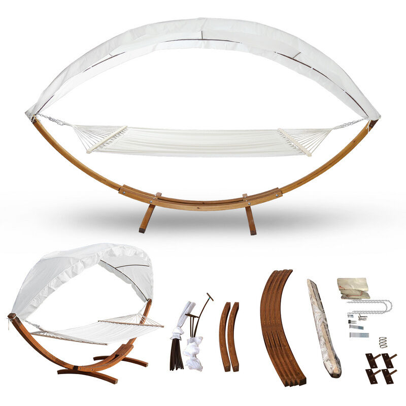 foto del prodotto swanew amaca amache resistenti alle intemperie. amaca da esterno con telaio. telaio per amaca xxl. per 2 persone. lettino da giardino