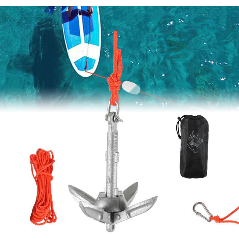 foto del prodotto swanew ancora pieghevole per kayak 20m corda di ancoraggio borsa per il trasporto 0,7kg