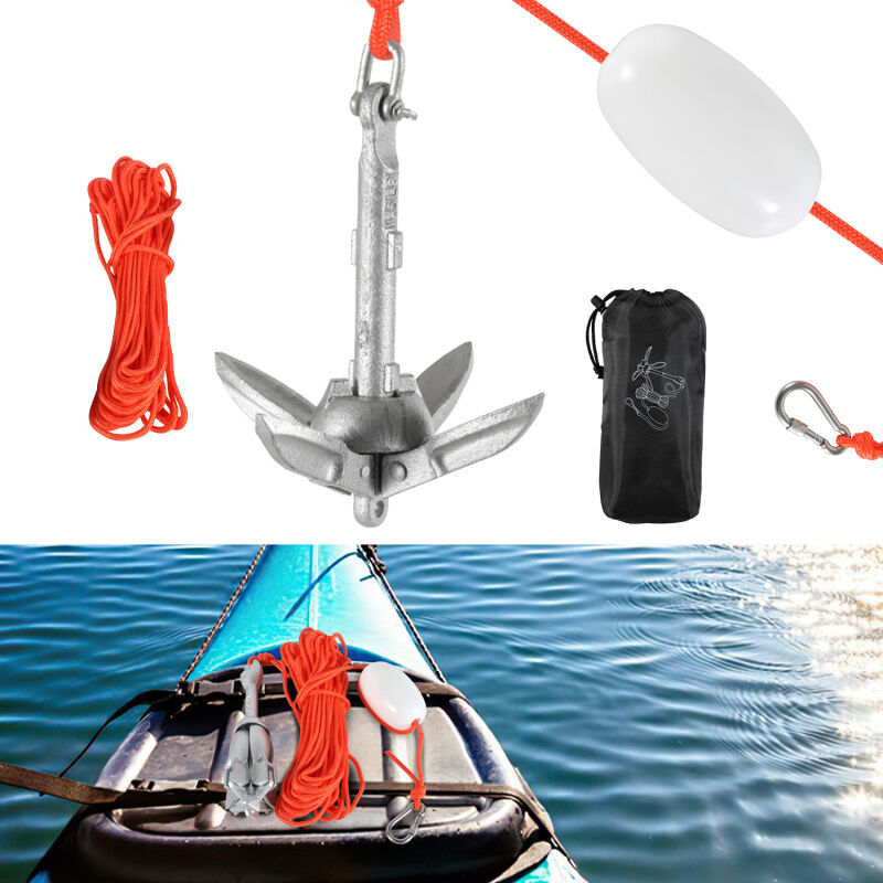foto del prodotto swanew ancora pieghevole per kayak 20m corda di ancoraggio borsa per il trasporto 0,7kg