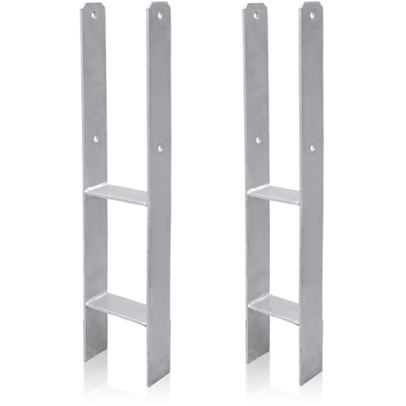 foto del prodotto swanew ancoraggio h supporto palo pergola ancoraggio palo di sostegno recinzione piede 121mm 2 pezzi