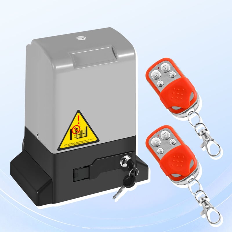 foto del prodotto swanew apriporta scorrevole 550w, 1200kg, kit apriporta di sicurezza con 2 chiavi e telecomando, cancello scorrevole elettrico