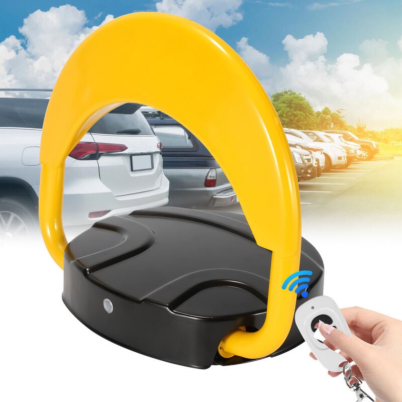 foto del prodotto swanew barriera di parcheggio pieghevole. telecomando 15m blocco di parcheggio con telecomando. sistema di allarme intelligente