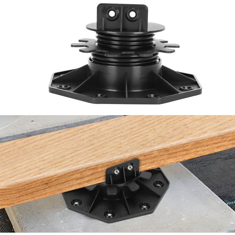foto del prodotto swanew base di appoggio per terrazzo regolabile con piedistallo di livellamento cuscinetto base base per legno wpc 30-60 mm 10 pezzi