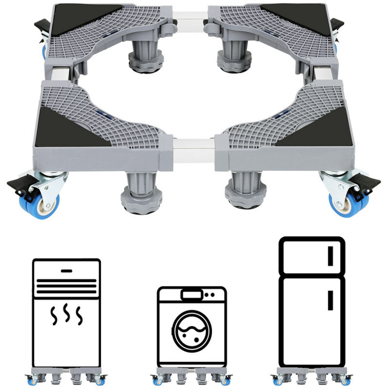 foto del prodotto swanew base per lavatrice carrello per frigorifero carrello a rulli per asciugatrice lavatrice congelatore regolabile 41 66 cm 8 piedi 4 ruote