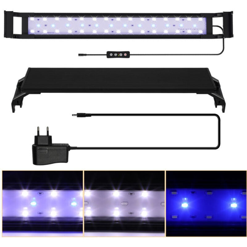 foto del prodotto swanew blu bianco led acquario luce pesce pianta lampada. 75 90cm. 20w