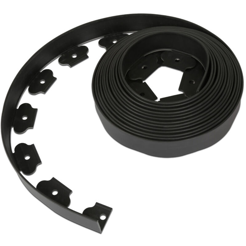 foto del prodotto swanew bordatura per prato flessibile 10 metri con 30 chiodi. bordatura ideale per prato. bordatura per vialetti o bordure per aiuole. in pvc